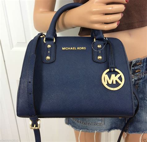 michael kors bleu marine|Women's Blue Designer Handbags .